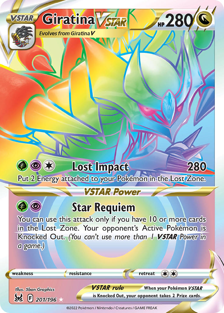 Pokemon TCG Sword & Shield - Lost Origins Single Card 201/196 Giratina Pokemon TCG Sword & Shield - Lost Origins Single Card 201/196 Giratina