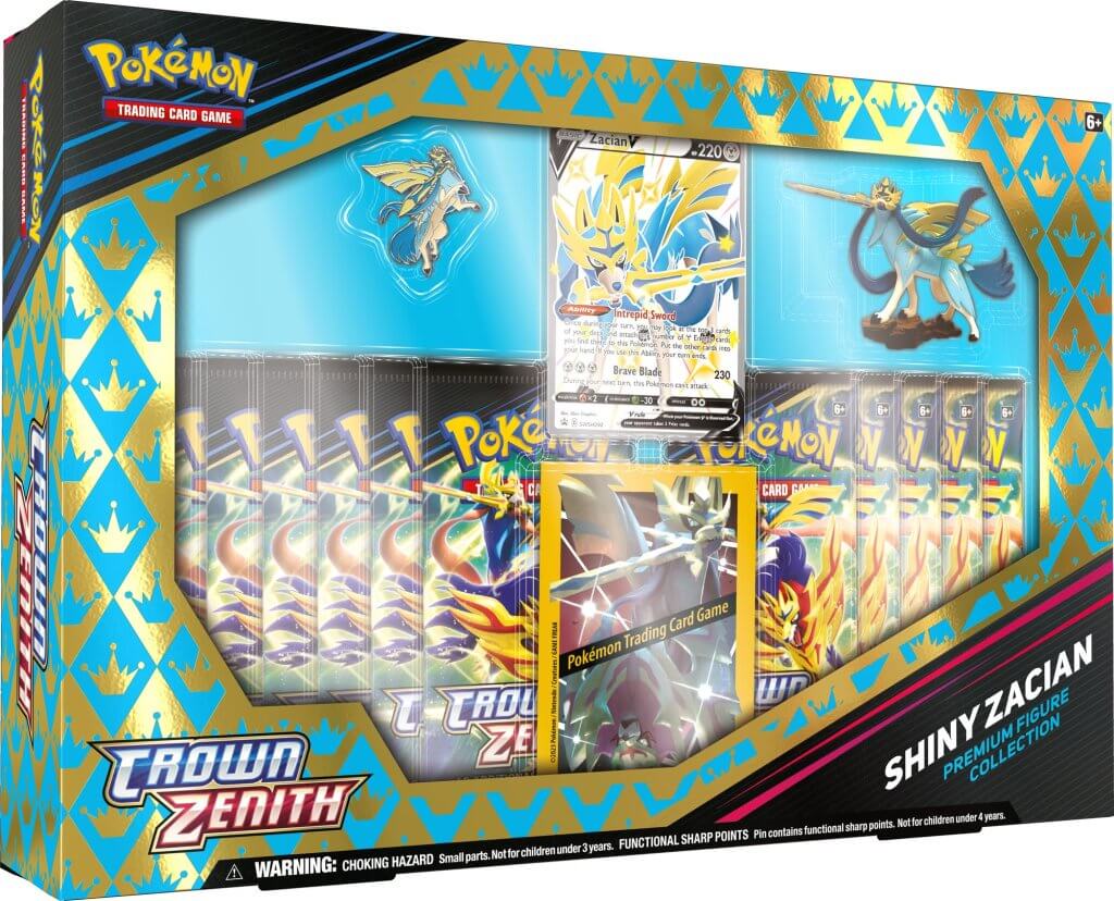 POKÉMON TCG Crown Zenith Shiny Zacian/Zamazenta Figure Box