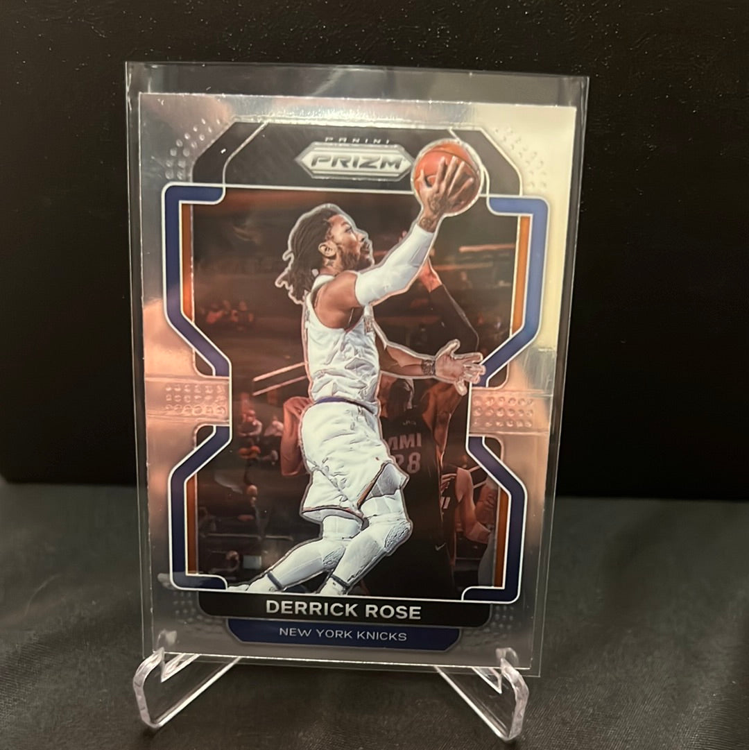 NBA PRIZM 2021-22  Base # 82 Derrick Rose - New York Knicks