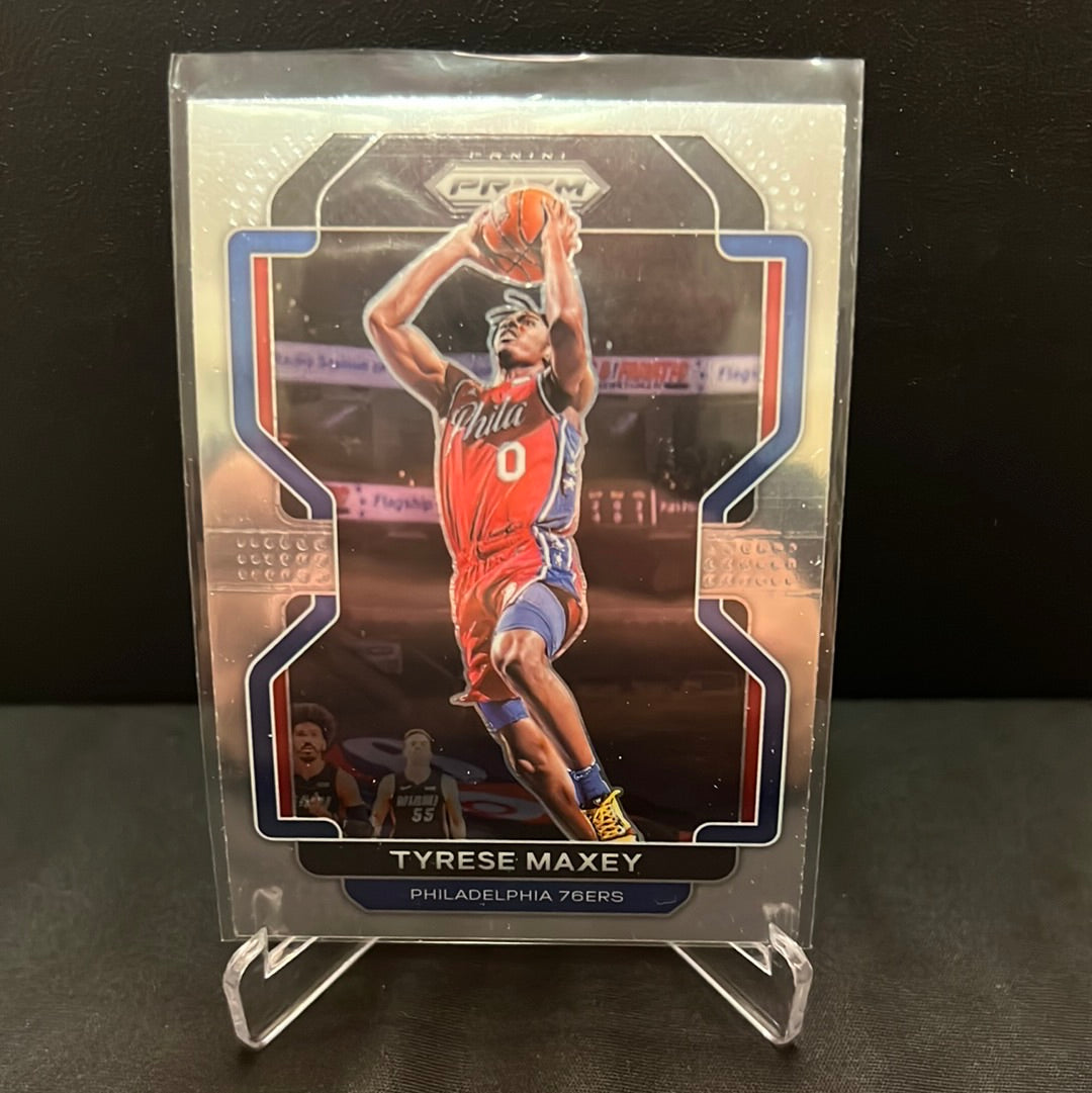 NBA PRIZM 2021-22  Base # 28 Tyrese Maxey - Philadelphia 76ers