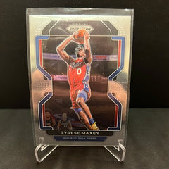 NBA PRIZM 2021-22  Base # 28 Tyrese Maxey - Philadelphia 76ers