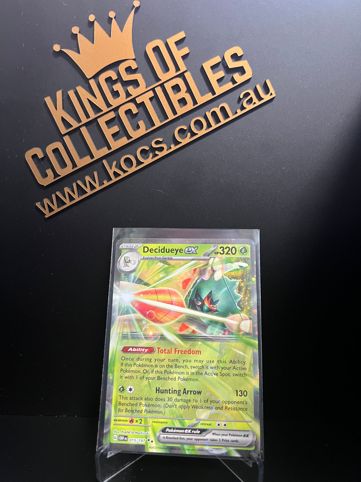 Pokemon TCG Scarlet & Violet - Obsidian Flames Single Card 015 /197  Decidueye ex