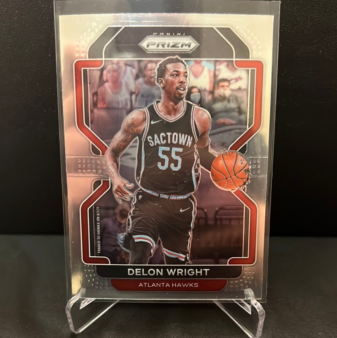 NBA PRIZM 2021-22  Base # 57 Delon Wright - Atlanta Hawks