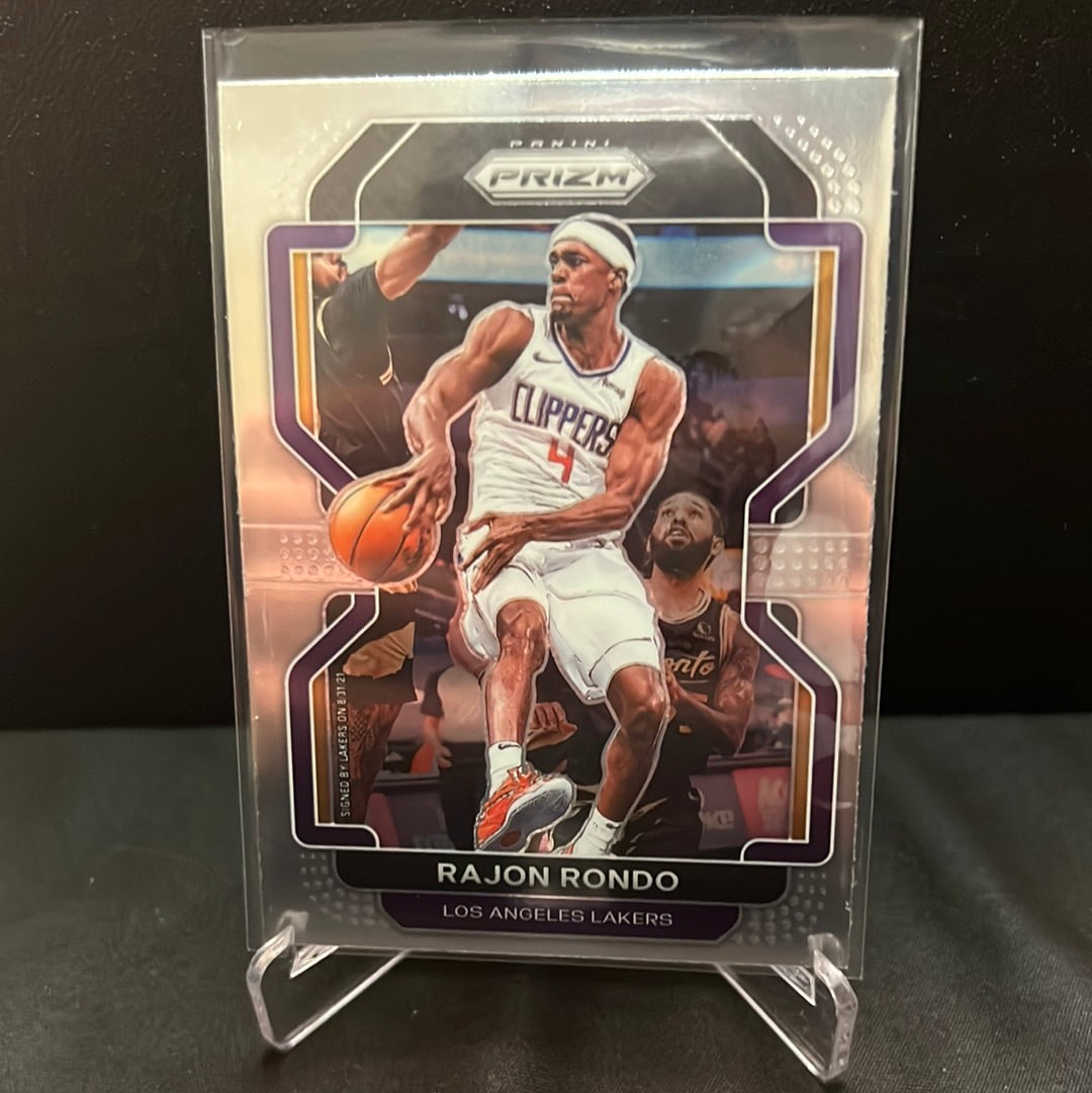 NBA PRIZM 2021-22  Base # 104 Rajon Rondo - Los Angeles Lakers