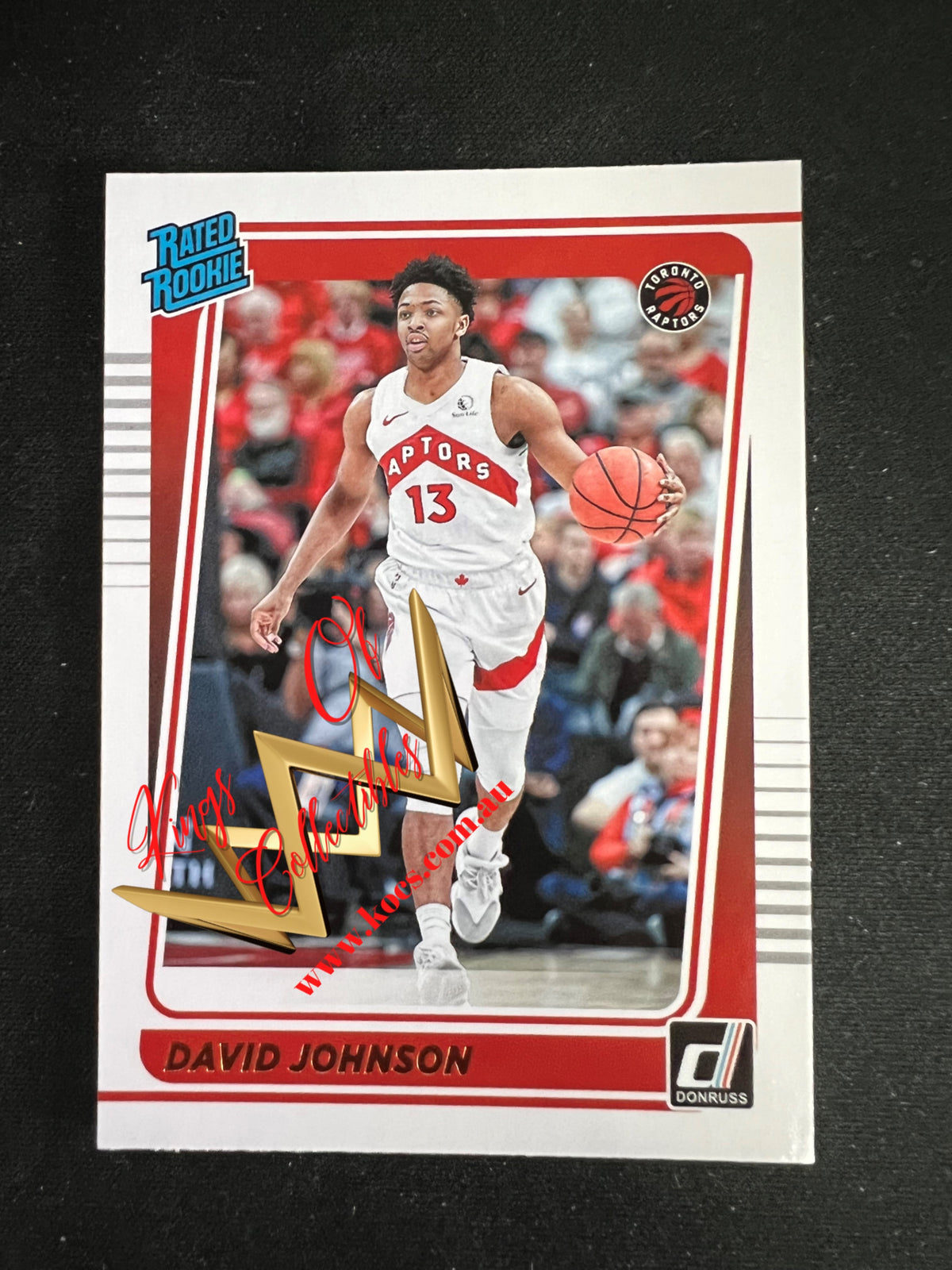 NBA Panini Donruss 2021-22 RC Card 243 David Johnson - Toronto Raptors
