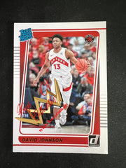 NBA Panini Donruss 2021-22 RC Card 243 David Johnson - Toronto Raptors