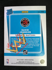 NBA Panini Donruss 2021-22 RC Card 243 David Johnson - Toronto Raptors