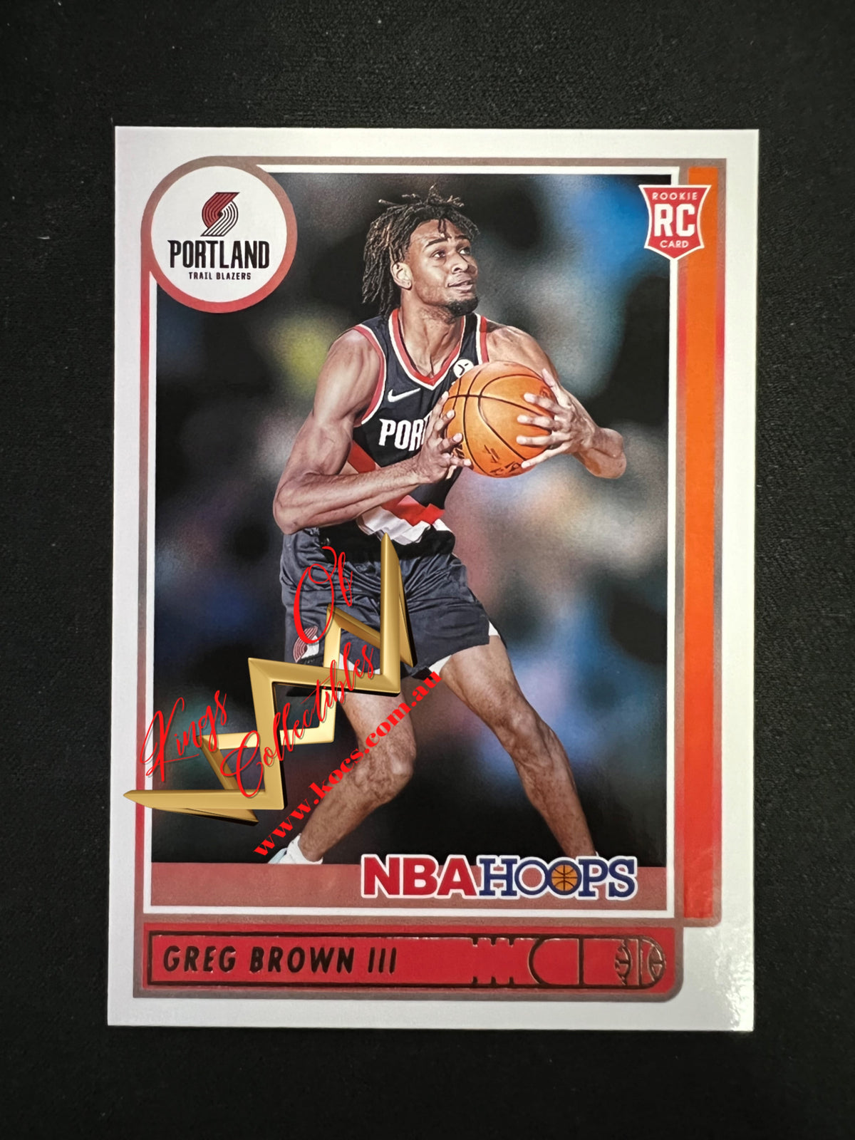 NBA Panini NBA Hoops 2021-22 Card 226 Greg Brown III - Portland Trail Blazers