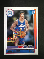 NBA Panini NBA Hoops 2021-22 Card 239 Jaden Springer - Philadelphia 76ers