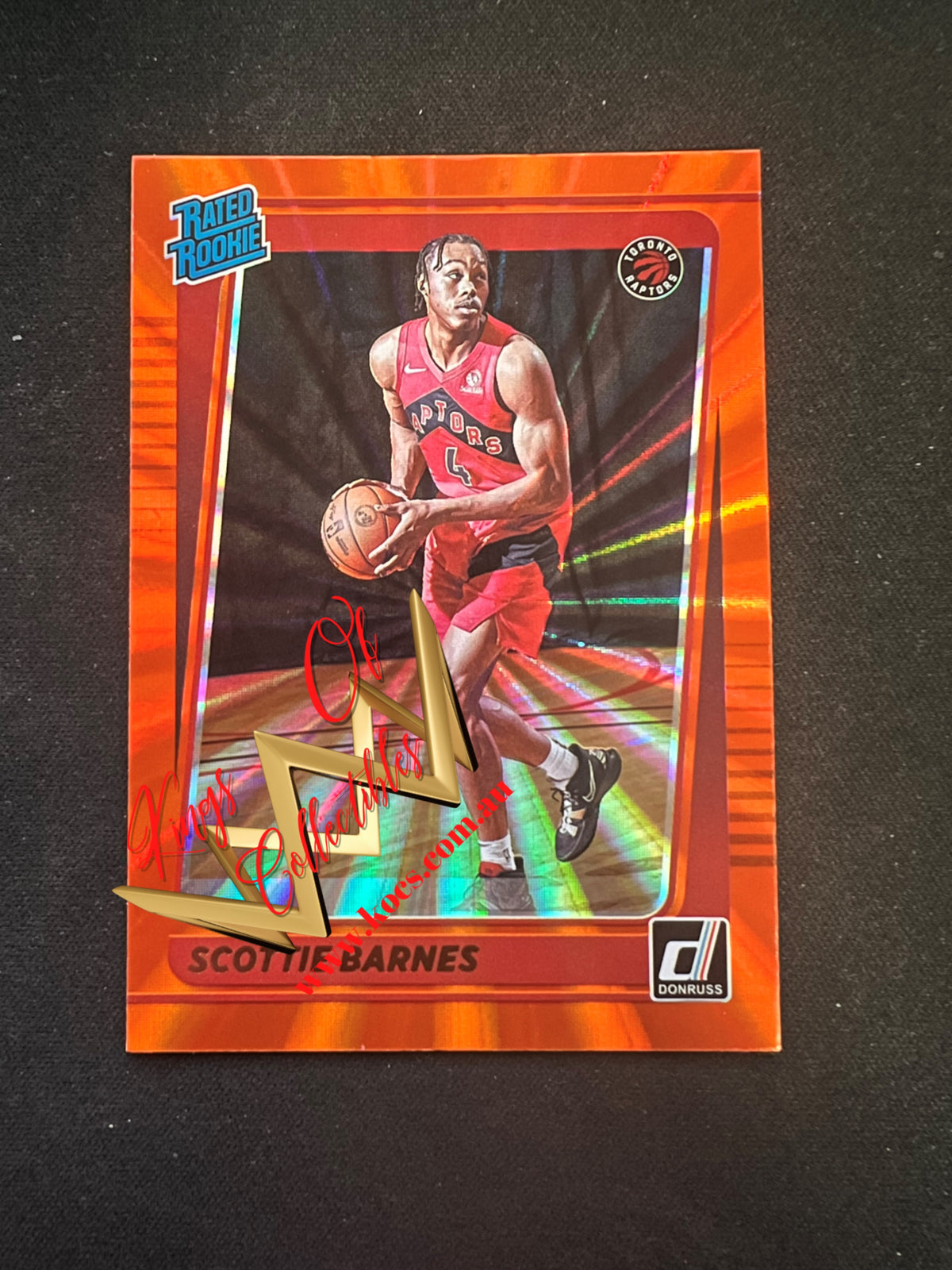 NBA Panini Donruss 2021-22 RC Card 236 Scottie Barnes - Toronto Raptors (Orange Laser)