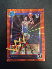 NBA Panini Donruss 2021-22 RC Card 240 Jonathan Kuminga - Golden State Warriors (Orange Laser)