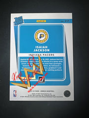 NBA Panini Donruss 2021-22 RC Card 217 Isaiah Jackson - Indiana Pacers (Orange Laser)