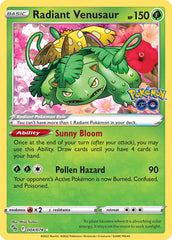 Pokemon TCG Sword & Shield - Pokemon GO Single Card 004/078   Radiant Venusaur 