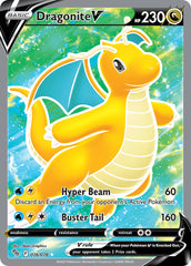 Pokemon TCG Sword & Shield - Pokemon GO Single Card 076/078   Dragonite V 