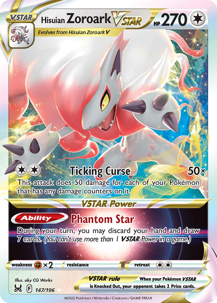 Pokemon TCG Sword & Shield - Lost Origins Single Card  147/196 Hisuian Zoroark VSTAR