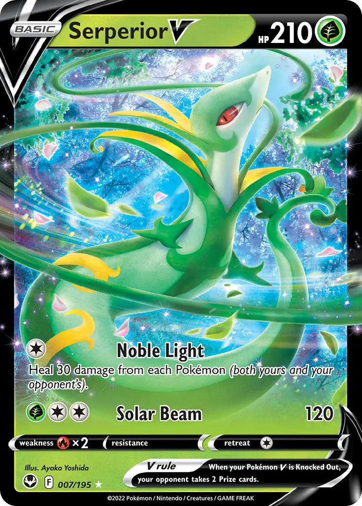 Pokemon TCG Sword & Shield - Silver Tempest Single Card 007/195 Serperior V