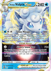 Pokemon TCG Sword & Shield - Silver Tempest Single Card 034/195 Alolan Vulpix V Star