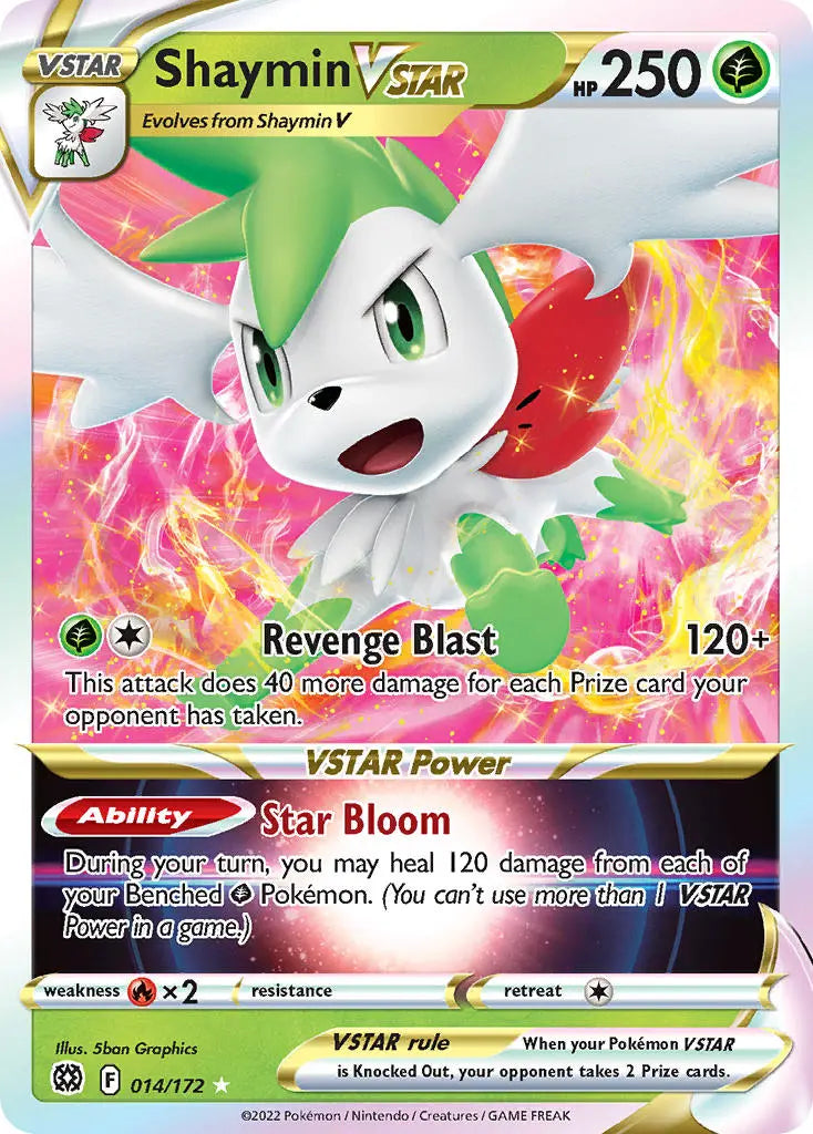 Pokemon TCG Sword & Shield - Brilliant Stars Single Card 014/172 Shaymin V Star