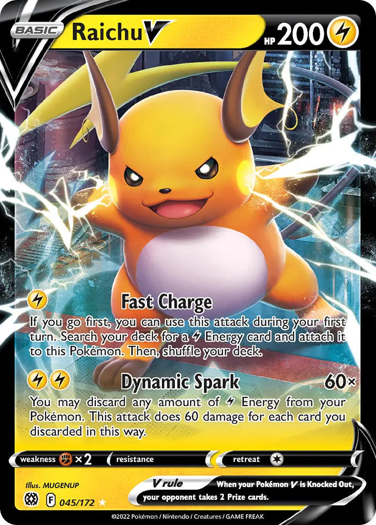 Pokemon TCG Sword & Shield - Brilliant Stars Single Card 045/172 Raichu V