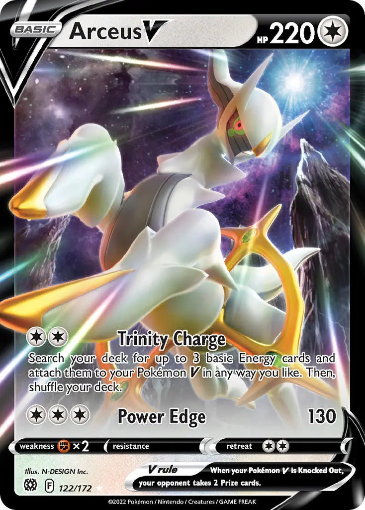 Pokemon TCG Sword & Shield - Brilliant Stars Single Card 122/172 Arceus V