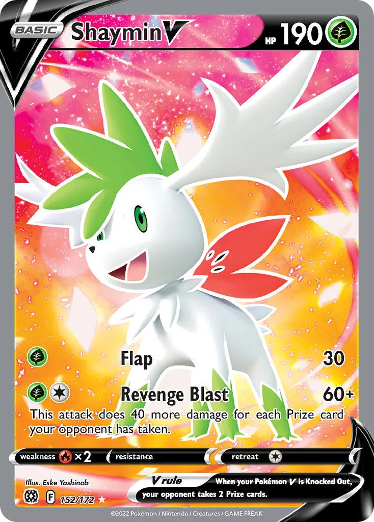 Pokemon TCG Sword & Shield - Brilliant Stars Single Card 152/172 Shaymin V Full Art